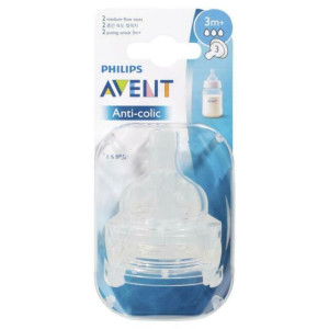 Philips Avent Anti-Colic Teat 3m+ (Medium Flow)